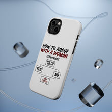 DistinctInk ToughCase for Apple iPhone, Compatible with MagSafe Charging - How To Argue With a Woman Flowchart