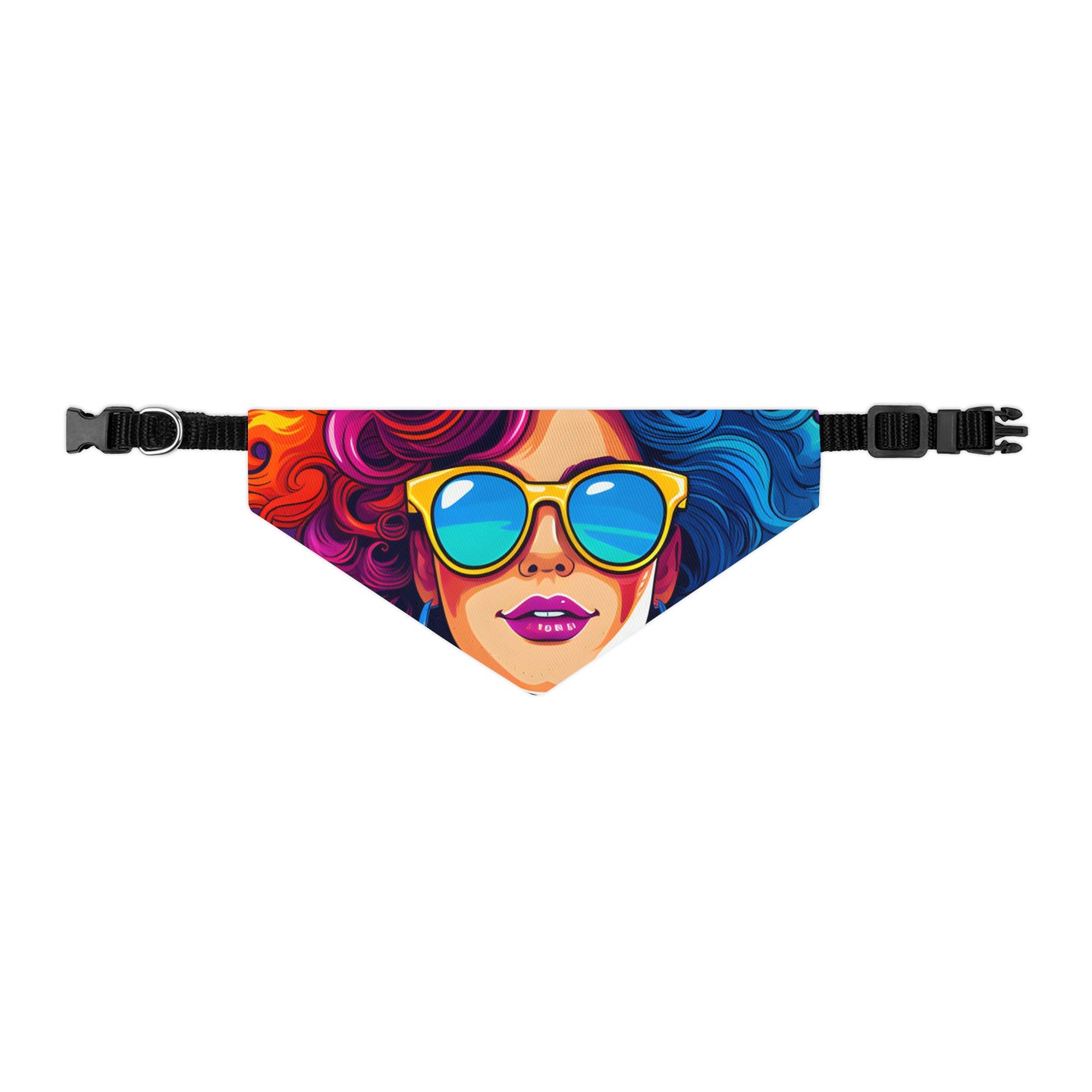 DistinctInk Adjustable Pet Banana Collar with Life's Unforgettable Moments Design for LGBTQ+ Pride
