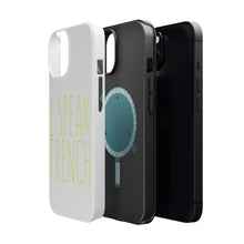DistinctInk ToughCase for Apple iPhone, Compatible with MagSafe Charging - I Speak French