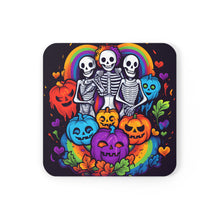 DistinctInk (Set of 4) Corkwood Coasters with Exploring Inner KnowledgeDesign for Halloween LGBTQ+ Pride