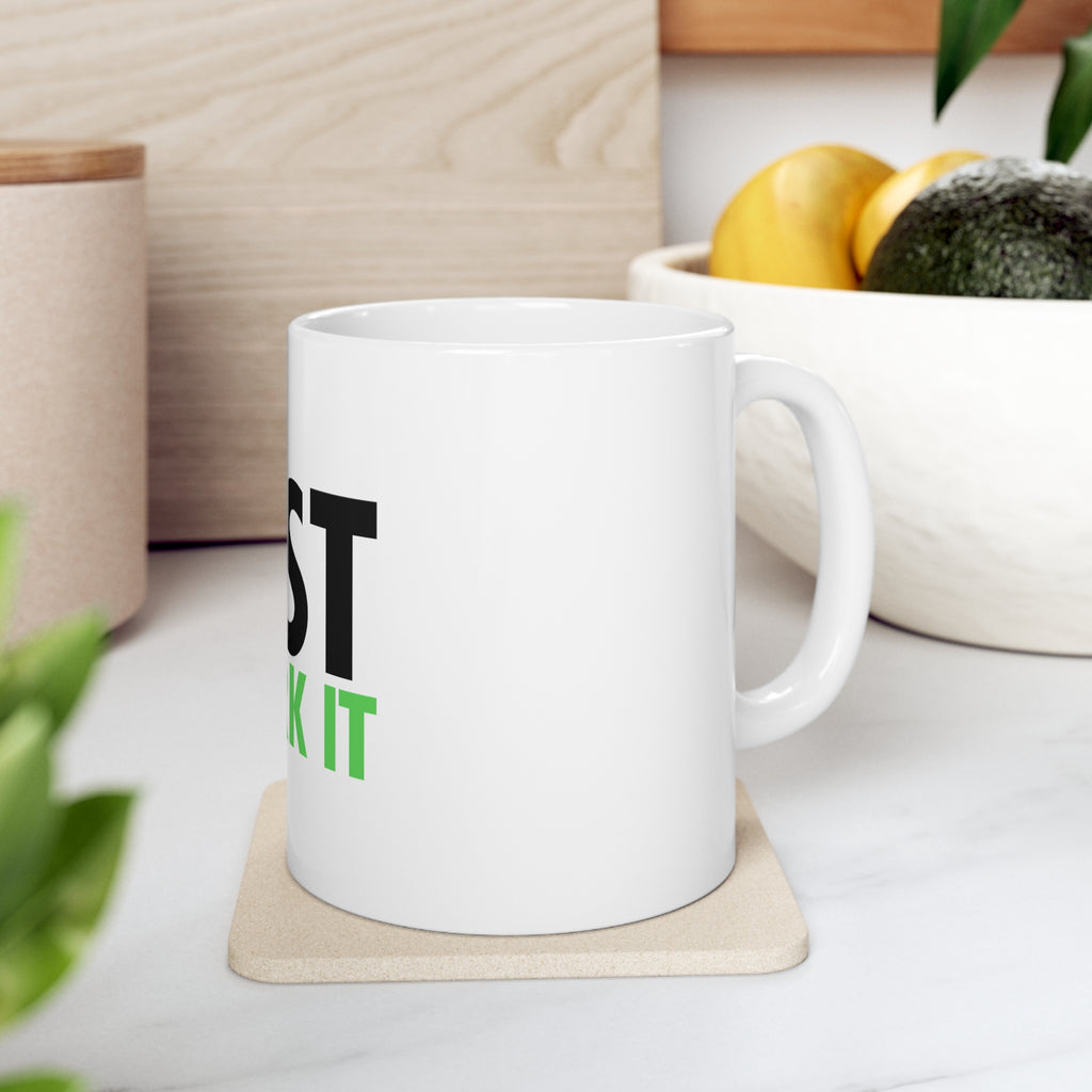 Glossy White Coffee / Tea Mug - Just Twerk It, view 7