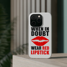 DistinctInk ToughCase for Apple iPhone, Compatible with MagSafe Charging - When in Doubt Where Red Lipstick