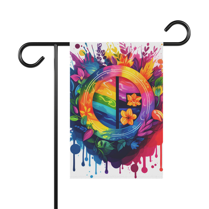 DistinctInk Garden & House Banner Flag with The Road to Fulfillment Design for LGBTQ+ Pride