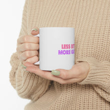 DistinctInk Glossy White Coffee / Tea Mug - Less Bitter More Glitter