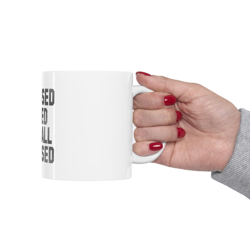 Glossy White Coffee / Tea Mug - Stressed Blessed Baseball Obsessed, view 12