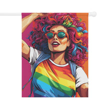 DistinctInk Garden & House Banner Flag with Leading a New Path Design for LGBTQ+ Pride