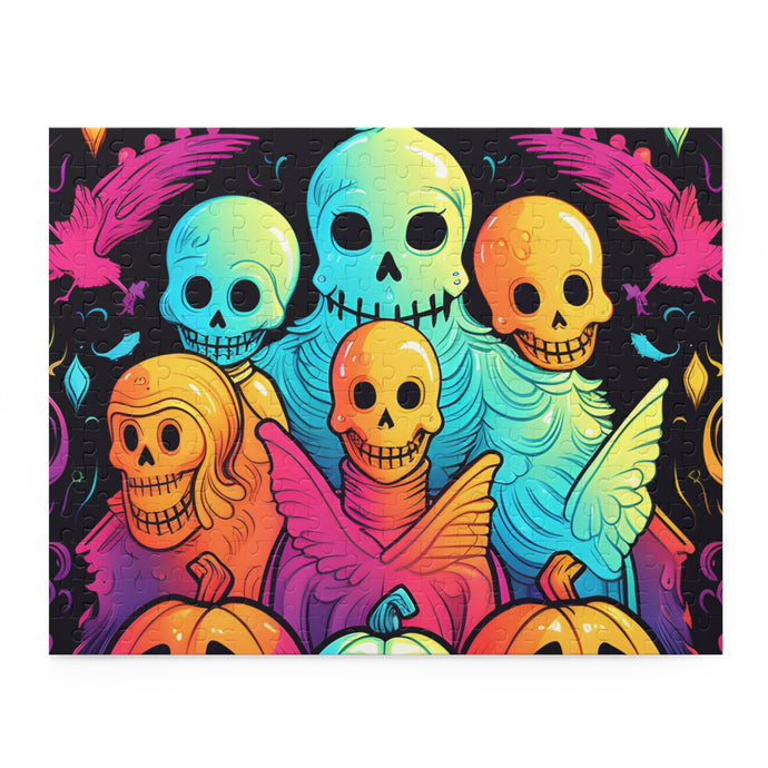 DistinctInk Jigsaw Puzzle with The Joy of Connecting Design for Halloween  LGBTQ+ Pride