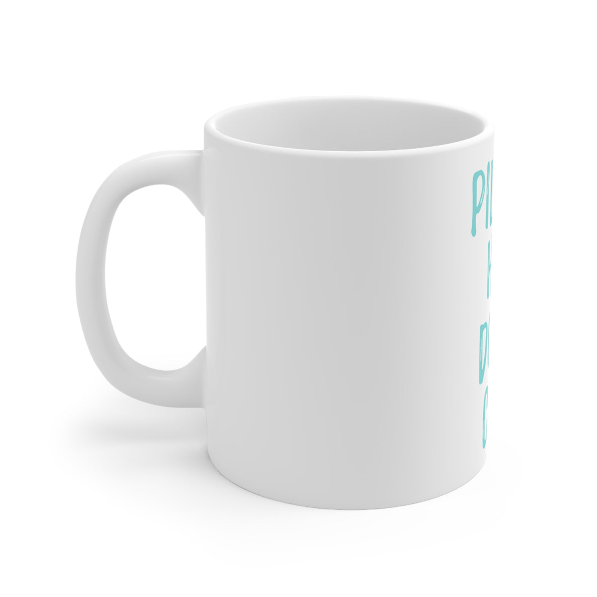 Glossy White Coffee / Tea Mug - Pilates Hair Don't Care, view 2