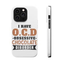 DistinctInk ToughCase for Apple iPhone, Compatible with MagSafe Charging - OCD Obsessive Chocolate Disorder