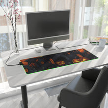 DistinctInk LED Gaming Mouse Pad with Darkness Falls on Halloween Design for Halloween