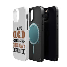 DistinctInk ToughCase for Apple iPhone, Compatible with MagSafe Charging - OCD Obsessive Chocolate Disorder