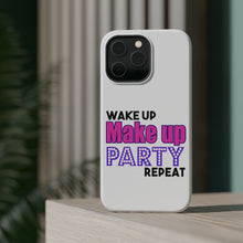 DistinctInk ToughCase for Apple iPhone, Compatible with MagSafe Charging - Wake Up Make Up Party Repeat