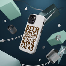 DistinctInk ToughCase for Apple iPhone, Compatible with MagSafe Charging - Beer Is Barley & Hops Beer is Salad