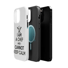 DistinctInk ToughCase for Apple iPhone, Compatible with MagSafe Charging - I Am the Chef Cannot Keep Calm