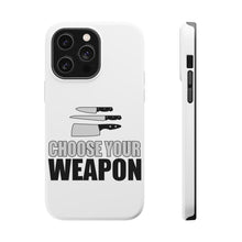 DistinctInk ToughCase for Apple iPhone, Compatible with MagSafe Charging - Choose Your Weapon - Chef Knives