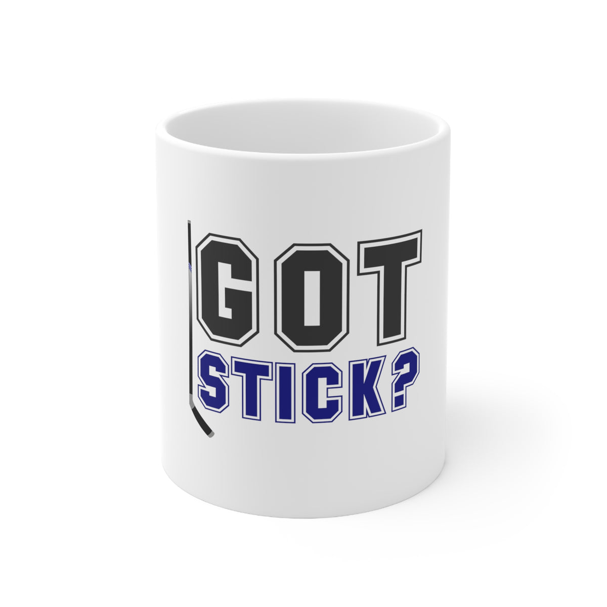 Glossy White Coffee / Tea Mug - Got Stick? Hockey