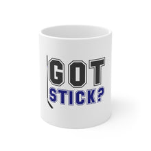 DistinctInk Glossy White Coffee / Tea Mug - Got Stick? Hockey