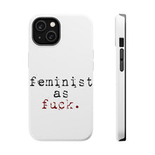 DistinctInk ToughCase for Apple iPhone, Compatible with MagSafe Charging - Feminist as F%ck