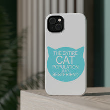 DistinctInk ToughCase for Apple iPhone, Compatible with MagSafe Charging - Cat Population is My Best Friend