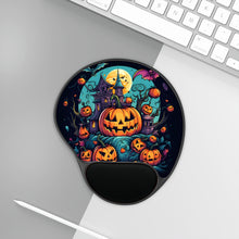 DistinctInk Mouse Pad with Wrist Rest  with Trick or Treat Parade Design for Halloween