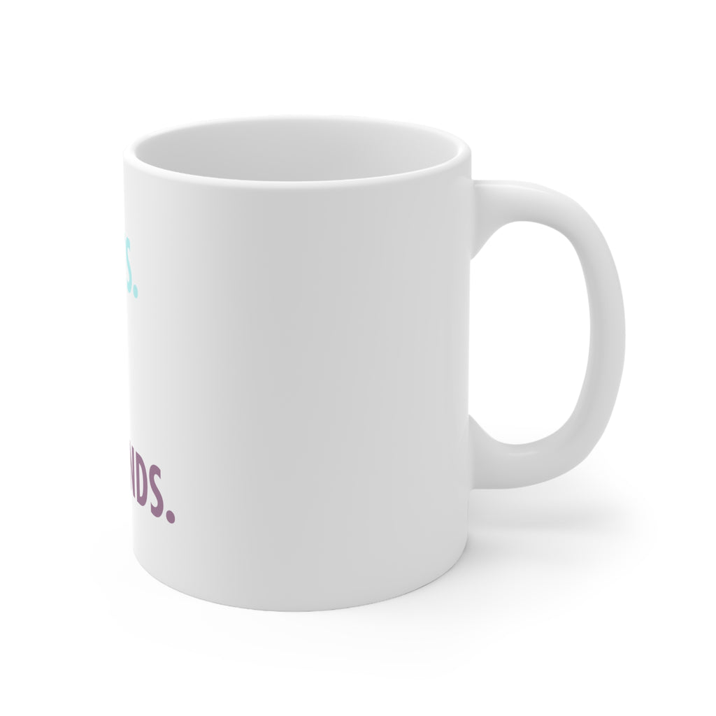 Glossy White Coffee / Tea Mug - T-Shirts Jeans and Diamonds, view 3