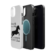 DistinctInk ToughCase for Apple iPhone, Compatible with MagSafe Charging - Horses Fly Without Wings
