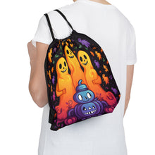 DistinctInk Drawstring Bag Backpack with Finding Your Purpose in Life Design for Halloween  LGBTQ+ Pride