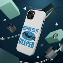 DistinctInk ToughCase for Apple iPhone, Compatible with MagSafe Charging - Divers Do It Deeper