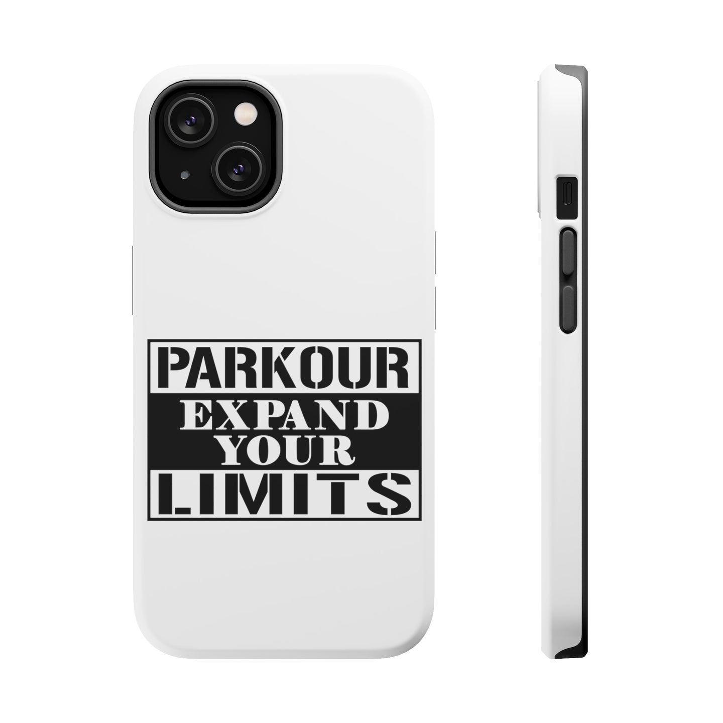 DistinctInk ToughCase for Apple iPhone, Compatible with MagSafe Charging - Parkour Expand Your Limits