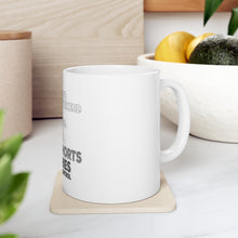 DistinctInk Glossy White Coffee / Tea Mug - Can Survive with Only Beer Boxers Batteries