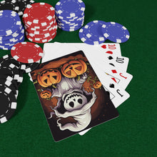 DistinctInk Playing / Poker Cards with Trick or Treat Ghost-O-Lantern Design for Halloween