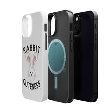 DistinctInk ToughCase for Apple iPhone, Compatible with MagSafe Charging - Rabbit Cuteness - Bunny Ears