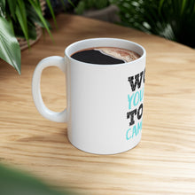 DistinctInk Glossy White Coffee / Tea Mug - Wood You Lake to Go Camping