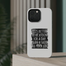 DistinctInk ToughCase for Apple iPhone, Compatible with MagSafe Charging - Better to Be A Lion For a Day Than A Sheep