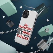 DistinctInk ToughCase for Apple iPhone, Compatible with MagSafe Charging - Firefights Have Longest Hoses and Biggest Nozzles