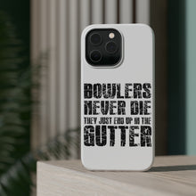 DistinctInk ToughCase for Apple iPhone, Compatible with MagSafe Charging - Bowlers Never Die They End Up In The Gutter