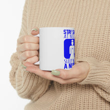 DistinctInk Glossy White Coffee / Tea Mug - Stay Safe at Night Sleep With a Nurse