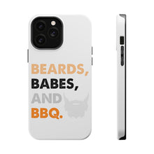 DistinctInk ToughCase for Apple iPhone, Compatible with MagSafe Charging - Beards, Babes And BBQ