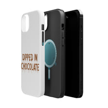 DistinctInk ToughCase for Apple iPhone, Compatible with MagSafe Charging - Dipped in Chocolate