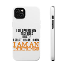DistinctInk ToughCase for Apple iPhone, Compatible with MagSafe Charging - Entrepreneur Opportunity Risks Hustle