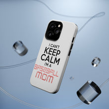 DistinctInk ToughCase for Apple iPhone, Compatible with MagSafe Charging - Can't Keep Calm I'm a Baseball mom
