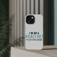 DistinctInk ToughCase for Apple iPhone, Compatible with MagSafe Charging - I'm on a Whiskey Diet Already Lost 5 Days