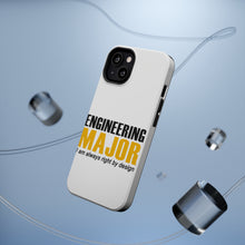 DistinctInk ToughCase for Apple iPhone, Compatible with MagSafe Charging - Engineering Major Always Right By Design