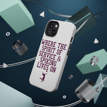 DistinctInk ToughCase for Apple iPhone, Compatible with MagSafe Charging - Spirit of Service & Spiking Lives On Tennis