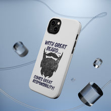 DistinctInk ToughCase for Apple iPhone, Compatible with MagSafe Charging - With Great Beard Comes Great Responsibility