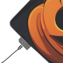 DistinctInk LED Gaming Mouse Pad with Nightly Fright of Bats and Ghouls Design for Halloween