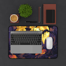 DistinctInk Desk Mat with Ghostly Ghouls in the Graveyard Design for Halloween