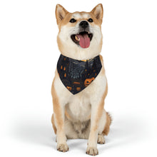 DistinctInk Adjustable Pet Banana Collar with Spooky All Hallows' Eve Design for Halloween