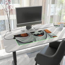 DistinctInk LED Gaming Mouse Pad with Silly Specter Sprites Design for Halloween