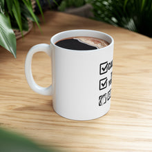 DistinctInk Glossy White Coffee / Tea Mug - Call in Sick, Turn Off Phone, Go Fishing